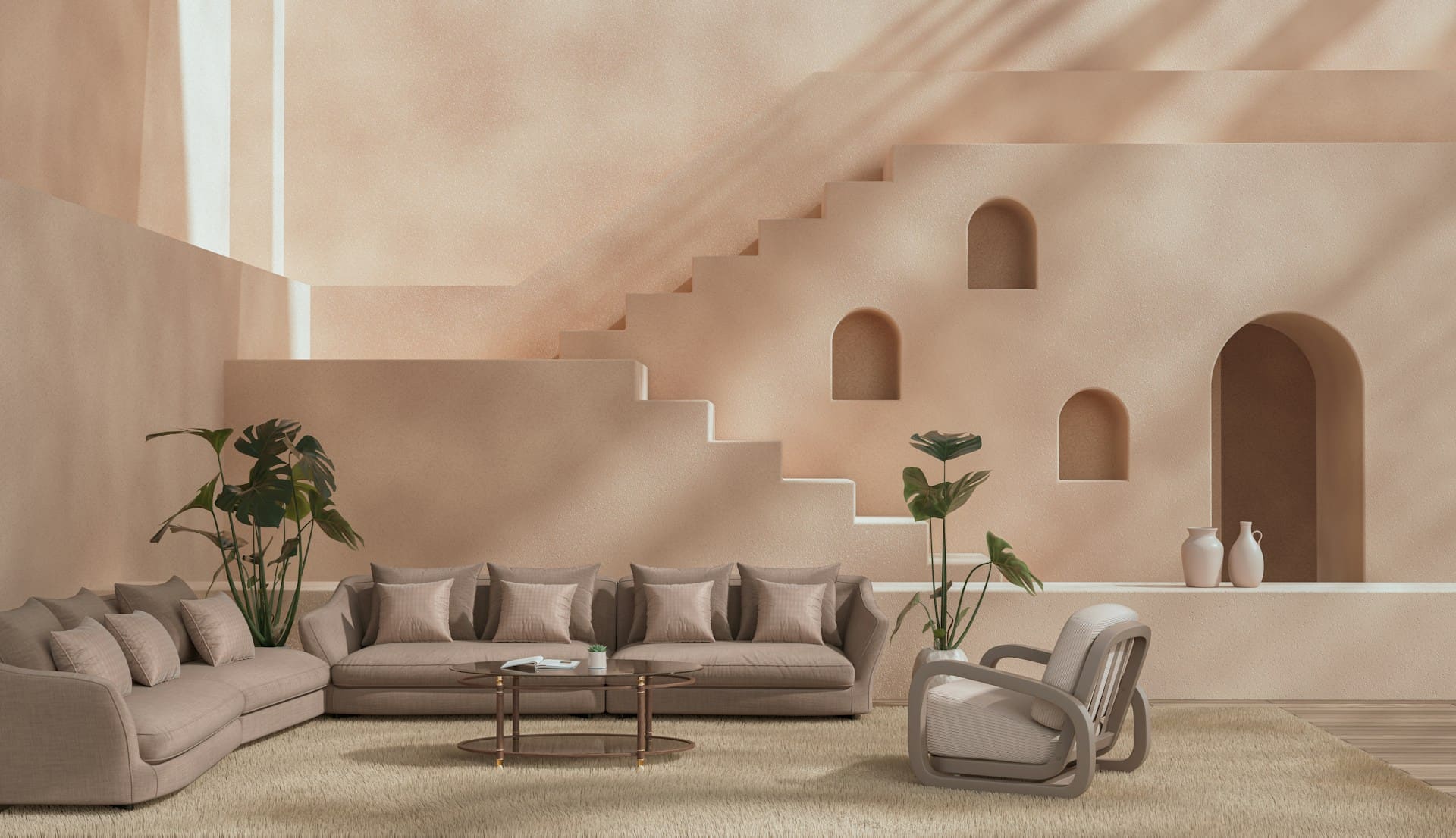 Contemporary interior rendering